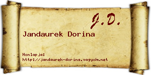 Jandaurek Dorina névjegykártya